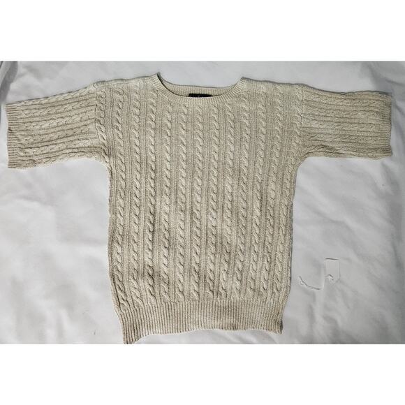 RALPH LAUREN KNIT BEIGE PULLOVER SWEATER – WOMEN'S SIZE S – CABLE TEXTURE - Picture 4 of 9